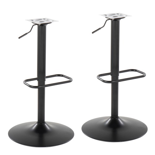 Adjustable Base With Adapter - Round Rect Footrest- Set Of 2